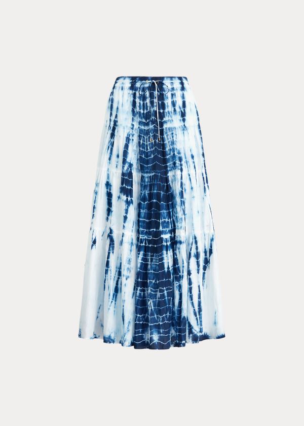 Ralph Lauren Tie-Dye Tiered Peasant Kort Nederdel Dame Danmark (AOWRK7850)